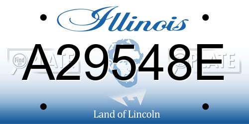 A29548E Illinois License Plate