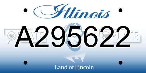 A295622 Illinois License Plate