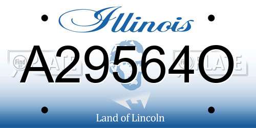 A29564O Illinois License Plate
