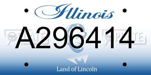 A296414 Illinois License Plate