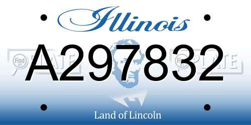 A297832 Illinois License Plate