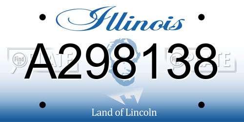 A298138 Illinois License Plate