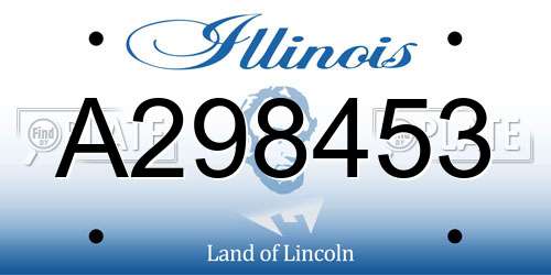 A298453 Illinois License Plate