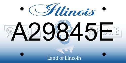 A29845E Illinois License Plate
