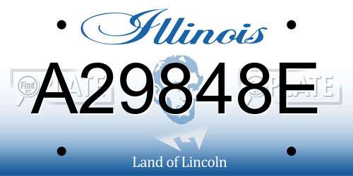 A29848E Illinois License Plate