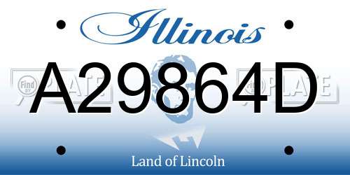 A29864D Illinois License Plate