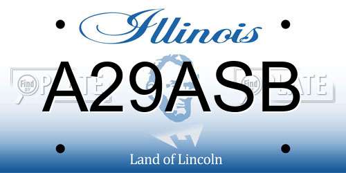 A29ASB Illinois License Plate