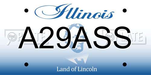 A29ASS Illinois License Plate