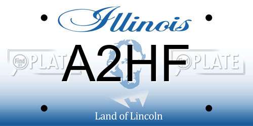A2HF Illinois License Plate