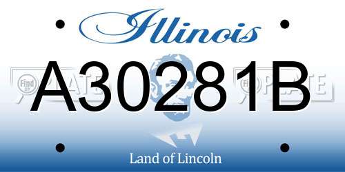 A30281B Illinois License Plate