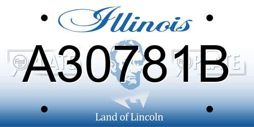 A30781B Illinois License Plate