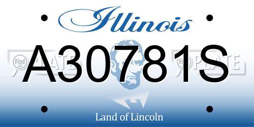 A30781S Illinois License Plate