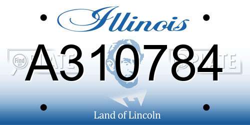 A310784 Illinois License Plate