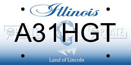 A31HGT Illinois License Plate