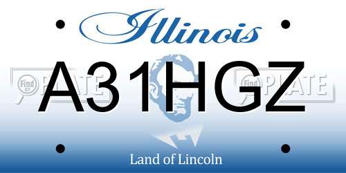 A31HGZ Illinois License Plate