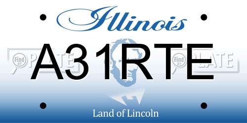 A31RTE Illinois License Plate