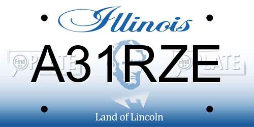 A31RZE Illinois License Plate