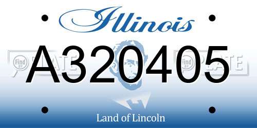 A320405 Illinois License Plate