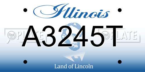 A3245T Illinois License Plate