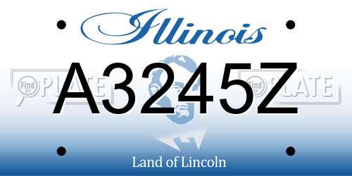 A3245Z Illinois License Plate