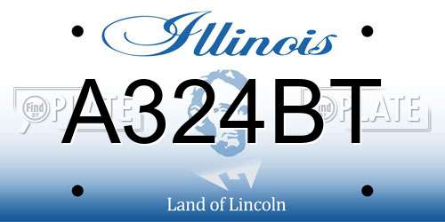 A324BT Illinois License Plate