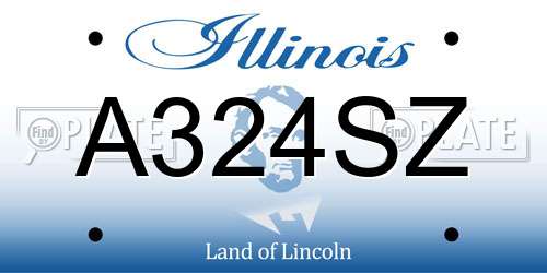 A324SZ Illinois License Plate
