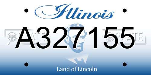 A327155 Illinois License Plate