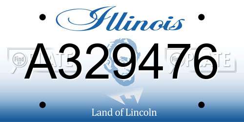 A329476 Illinois License Plate