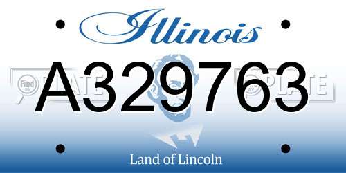 A329763 Illinois License Plate