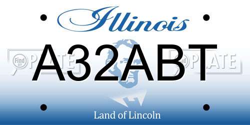A32ABT Illinois License Plate