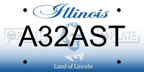A32AST Illinois License Plate