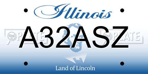 A32ASZ Illinois License Plate