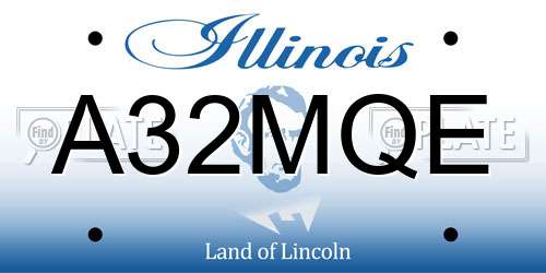 A32MQE Illinois License Plate