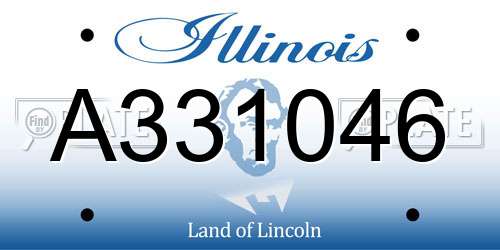A331046 Illinois License Plate