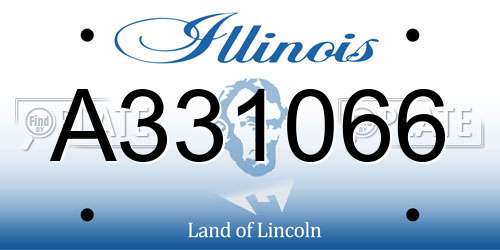 A331066 Illinois License Plate