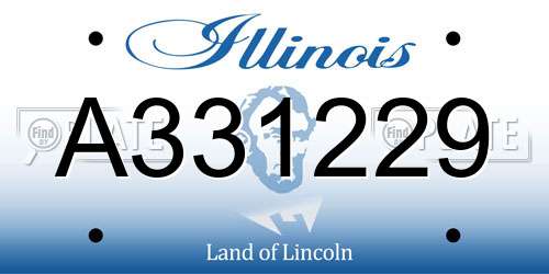 A331229 Illinois License Plate