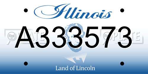 A333573 Illinois License Plate