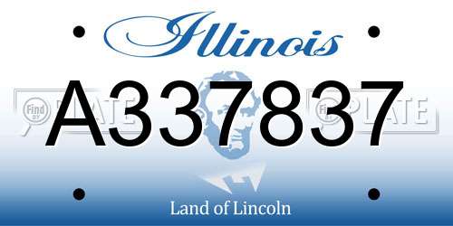 A337837 Illinois License Plate