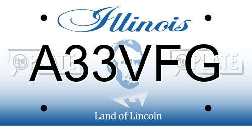 A33VFG Illinois License Plate