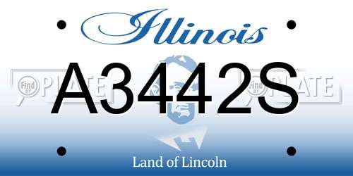 A3442S Illinois License Plate