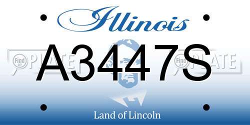A3447S Illinois License Plate