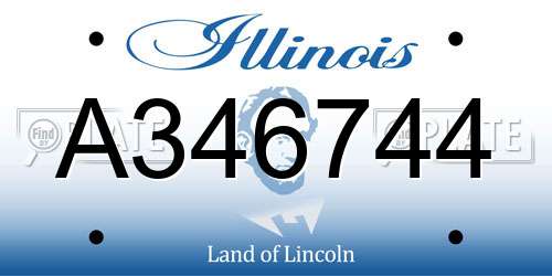 A346744 Illinois License Plate