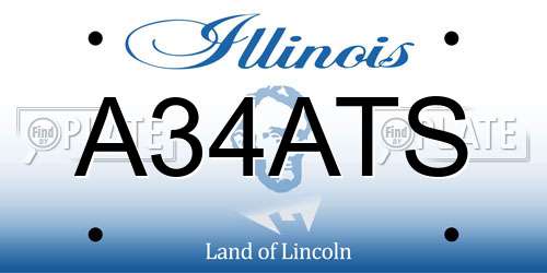 A34ATS Illinois License Plate