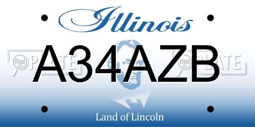 A34AZB Illinois License Plate