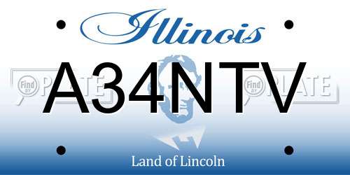 A34NTV Illinois License Plate