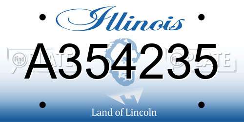 A354235 Illinois License Plate