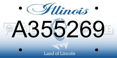 A355269 Illinois License Plate