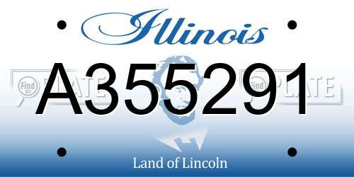 A355291 Illinois License Plate
