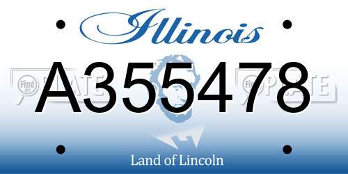 A355478 Illinois License Plate