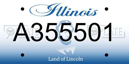 A355501 Illinois License Plate